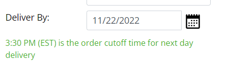 delivery date feature update