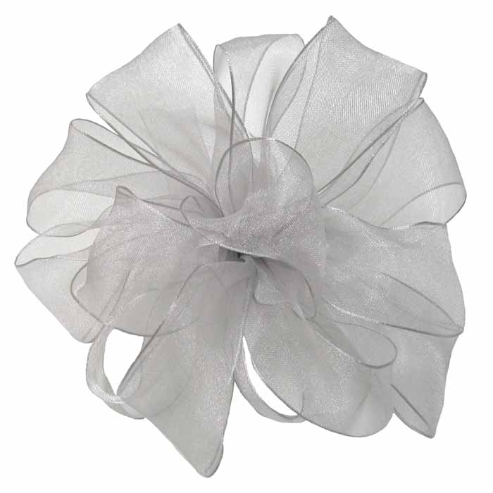 #3 WHITE SHEER WIRED RIBBON ROLL (25/YDS)